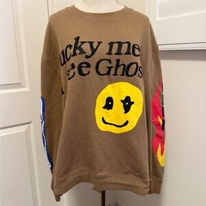 Brown Graphic Crewneck Sweater